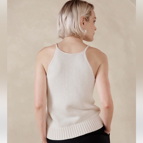 NWT BANANA REPUBLIC COTTON-SILK SWEATER TANK - Picture 5 of 6